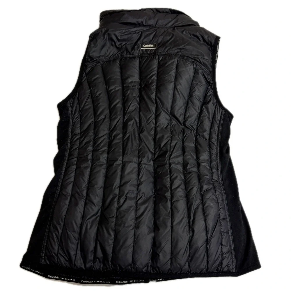 Calvin Klein Performance Vest Women Small Black Puffer‎ Gorpcore Athleisure
